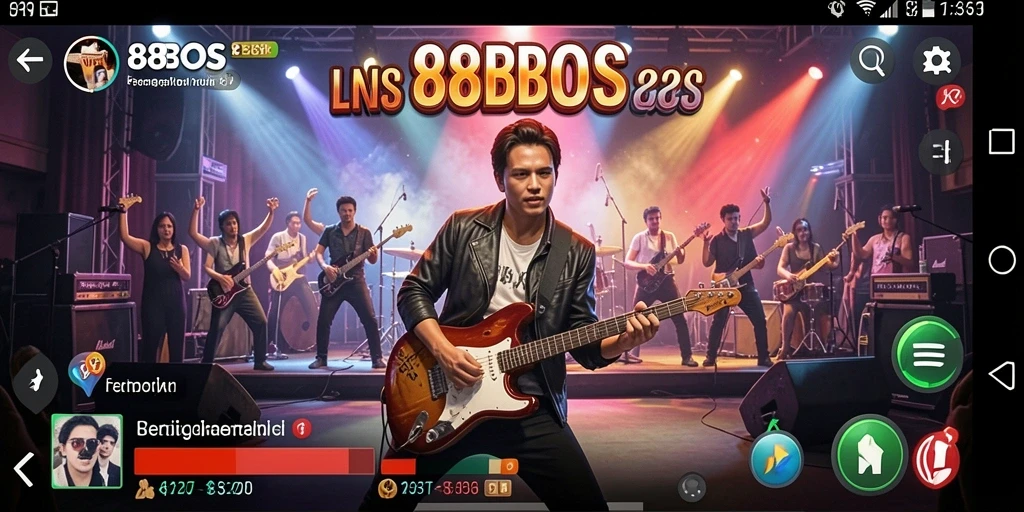 Screenshot gameplay 88BOS yang menampilkan aksi seru bermain musik.
