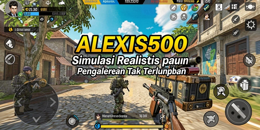 Screenshot gameplay ALEXIS500 menampilkan simulasi kehidupan yang menarik dan mendetail.