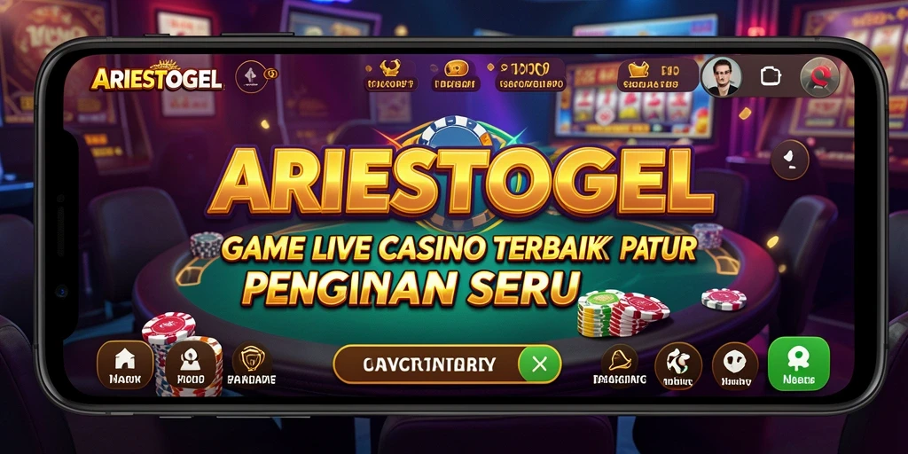 Screenshot gameplay ARIESTOGEL yang menampilkan dealer profesional dalam aksi.