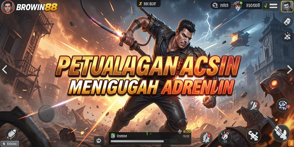 Tampilan memukau dari aksi gameplay dalam BROWIN88.