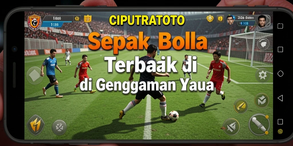 Tampilan gameplay seru dari CIPUTRATOTO dengan aksi sepak bola.