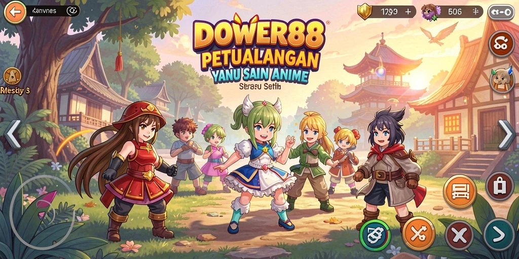 Tampilan gameplay DOWER88 dengan karakter anime yang keren.