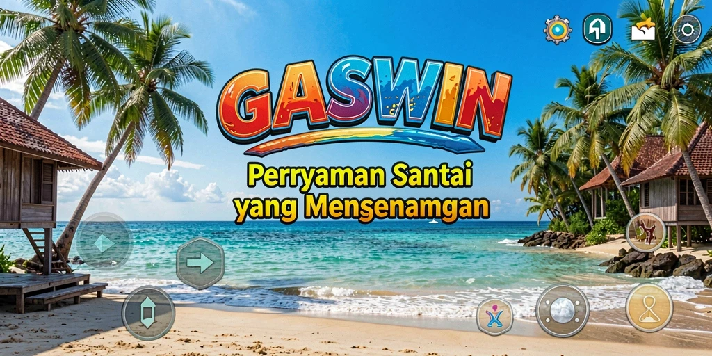 Tampilan gameplay GASWIN yang ceria dan interaktif.
