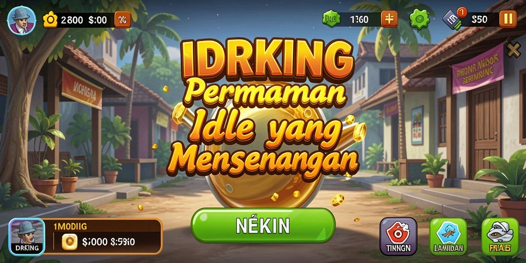 Tampilan gameplay menarik dari IDRKING dengan mekanisme Idle.