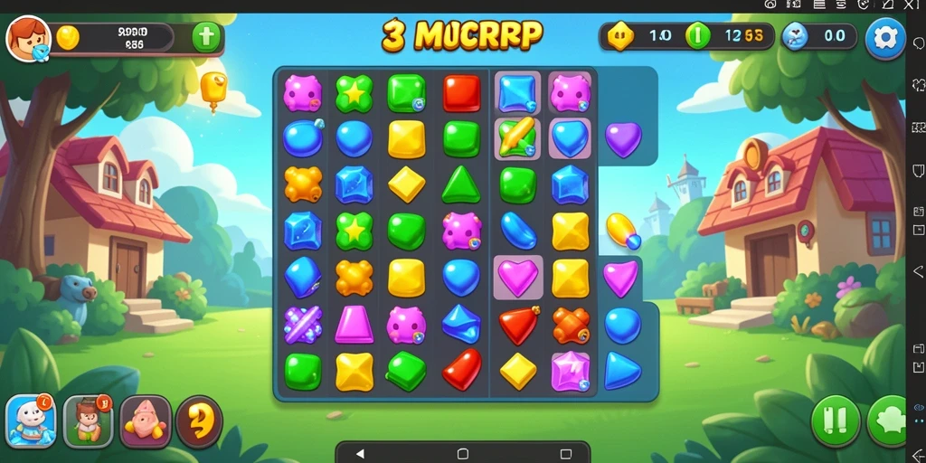 Tampilkan gameplay seru IDRRP saat mencocokkan batu permata.