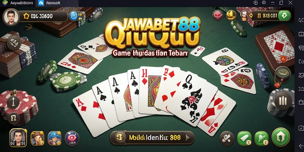 Tampilan gameplay seru QiuQiu di JAWABET88.