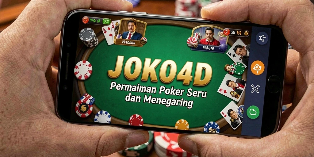 Tampilan utama gameplay JOKO4D dengan suasana poker yang mendebarkan.