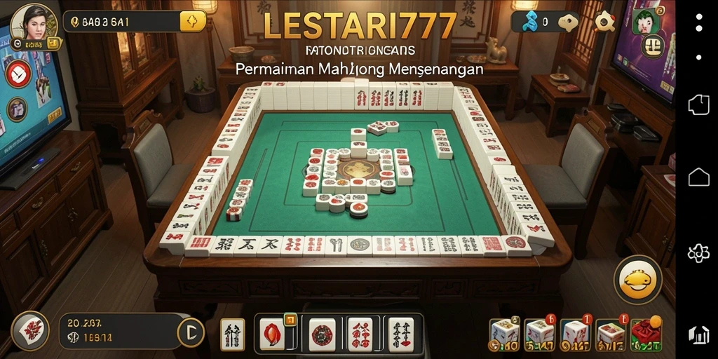Tampilan gameplay Mahjong yang menarik di LESTARI777.