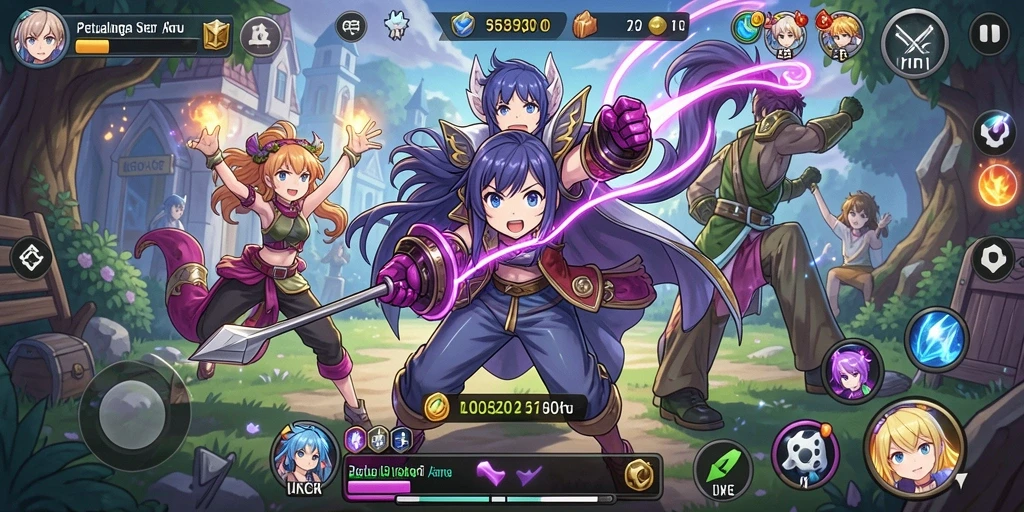 Screenshot LGOACE menampilkan aksi seru dari gameplay Anime yang menarik.