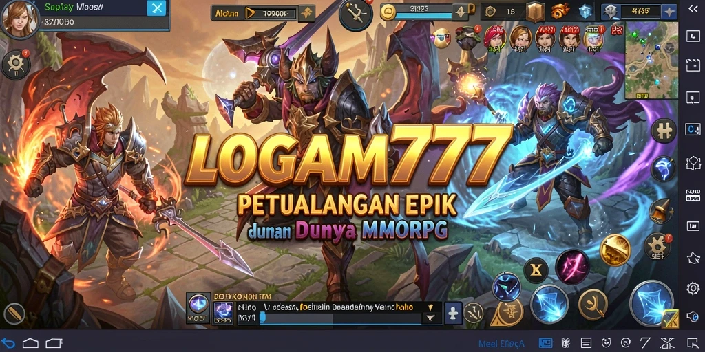 Tampilan gameplay menarik dari LOGAM777 dalam dunia MMORPG.