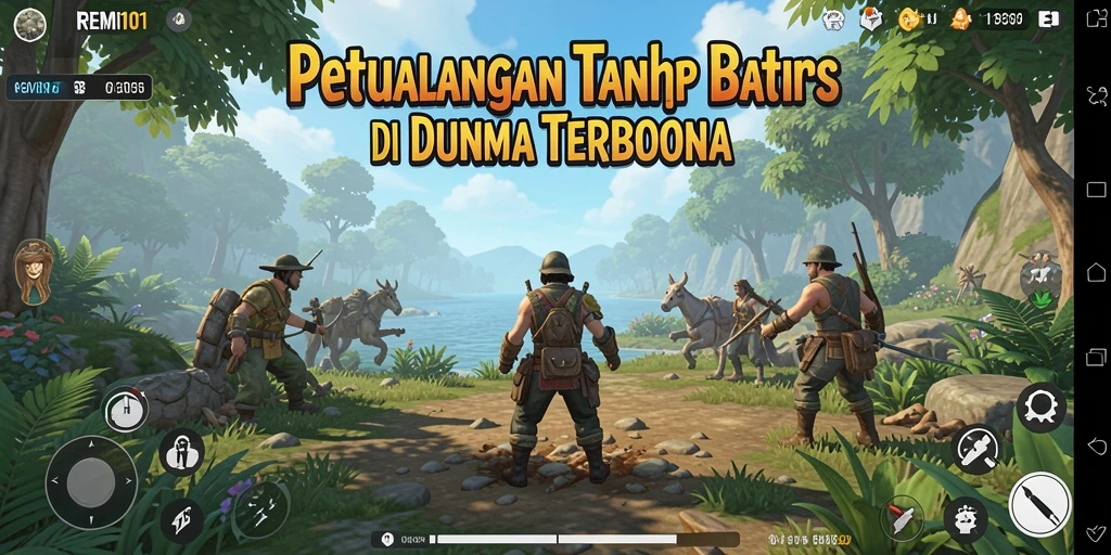 Tampilan gameplay mendebarkan dalam dunia terbuka