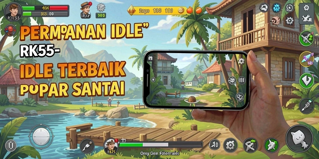 Tampilan gameplay RK55 yang seru dan interaktif dalam genre Idle.