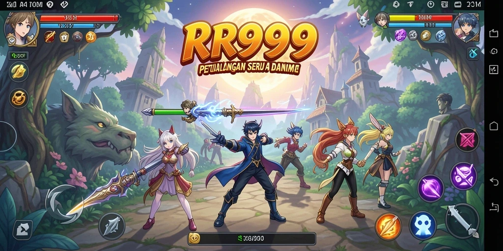 Tampilan gameplay anime yang menarik dan dinamis.