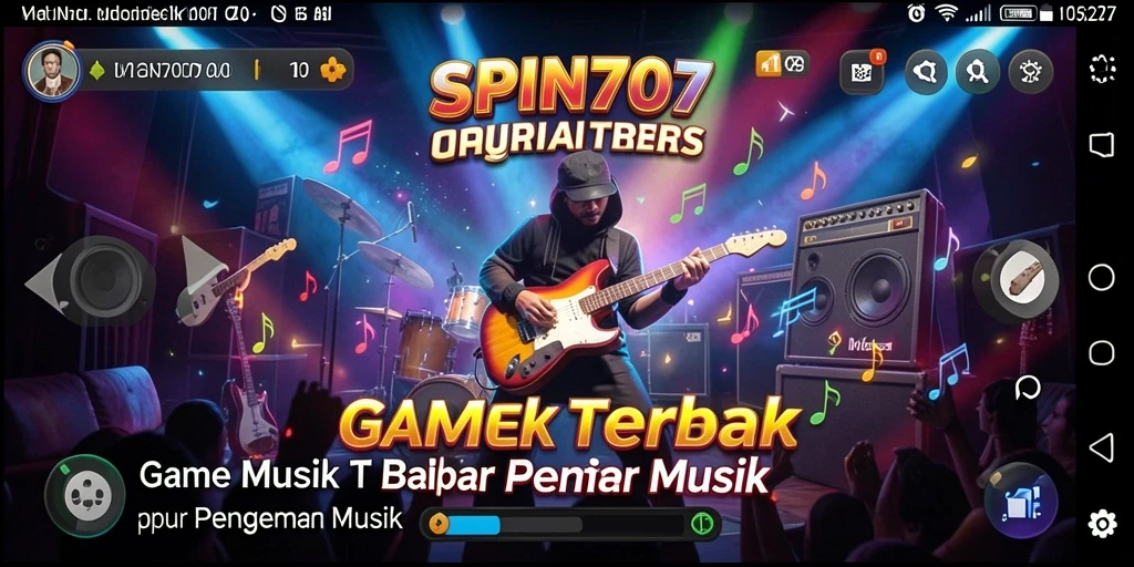 Tampilan gameplay SPIN707 yang menggairahkan dengan lagu-lagu musik.
