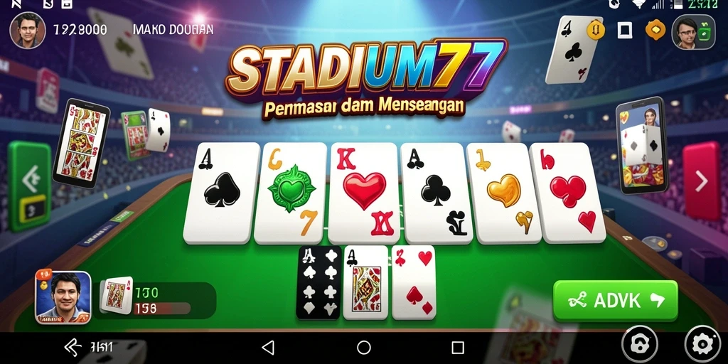 Tampilan penuh aksi gameplay domino yang seru.