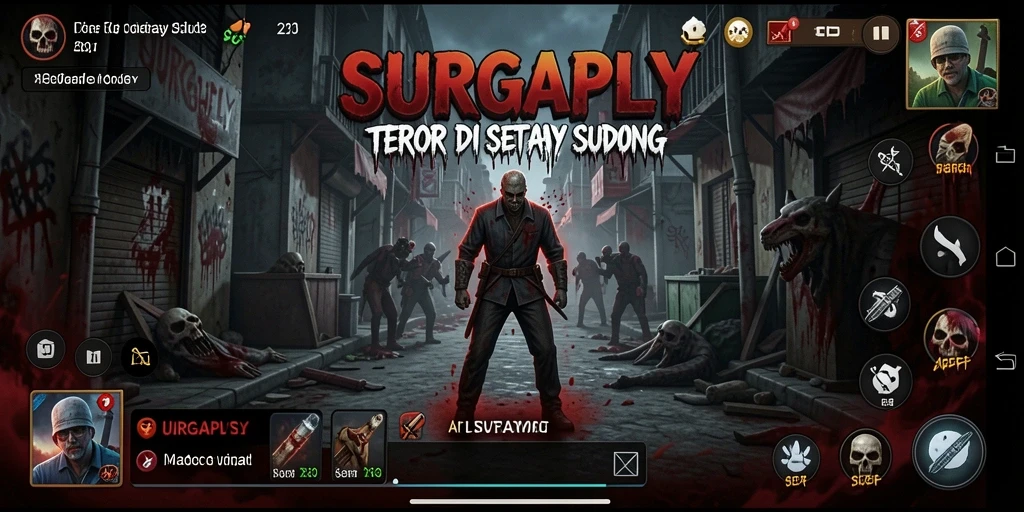 Tangkapan layar SURGAPLY menampilkan suasana mencekam yang mengintimidasi.