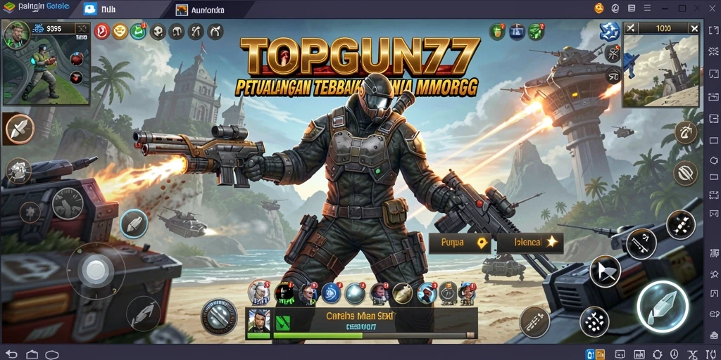 Screenshot gameplay <strong>TOPGUN77</strong> yang memukau dan menantang.