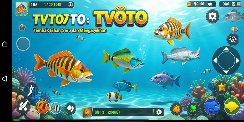 Tampilan gameplay Tembak Ikan yang seru di TVTOTO.
