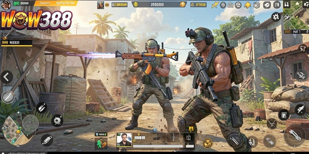 Gameplay WOW388 menampilkan aksi Battle Royale yang mendebarkan.