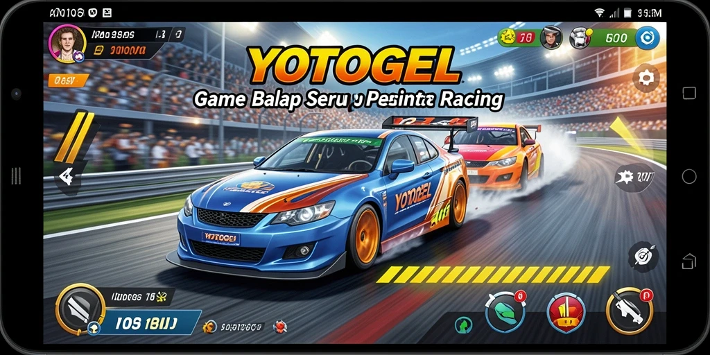 Tangkapan layar gameplay YOTOGEL yang menyajikan aksi balap yang menegangkan.